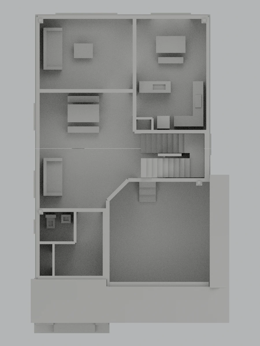 Digital miniature preview showing the furnished main floor